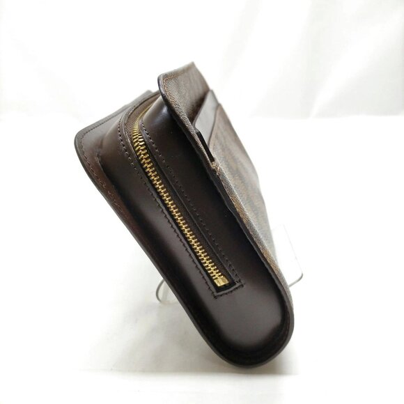 Authentic Louis Vuitton LV Clutch Saint Louis Ebene Brown Damier mn480-121325 - Picture 3 of 16